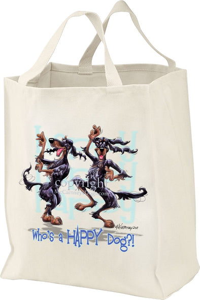 Gordon Setter - Who's A Happy Dog - Tote Bag
