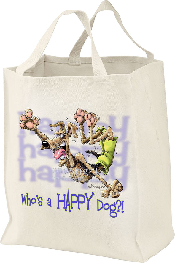 Airedale Terrier - Who's A Happy Dog - Tote Bag