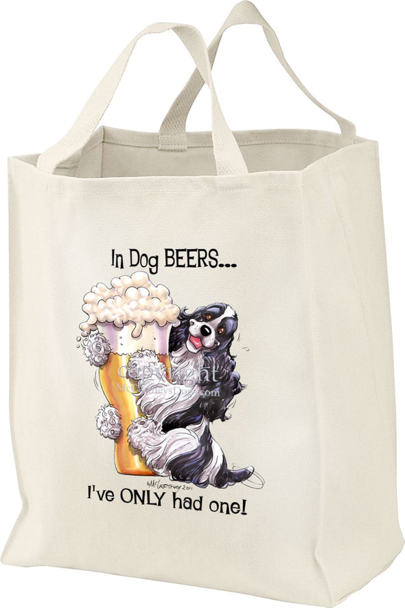 Cocker Spaniel  Black White - Dog Beers - Tote Bag