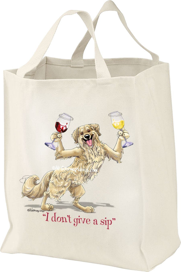 Golden Retriever - I Don't Give a Sip - Tote Bag