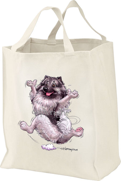 Keeshond - Happy Dog - Tote Bag