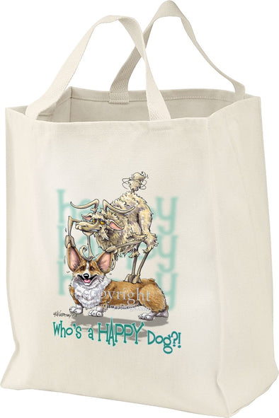 Welsh Corgi Pembroke - Who's A Happy Dog - Tote Bag