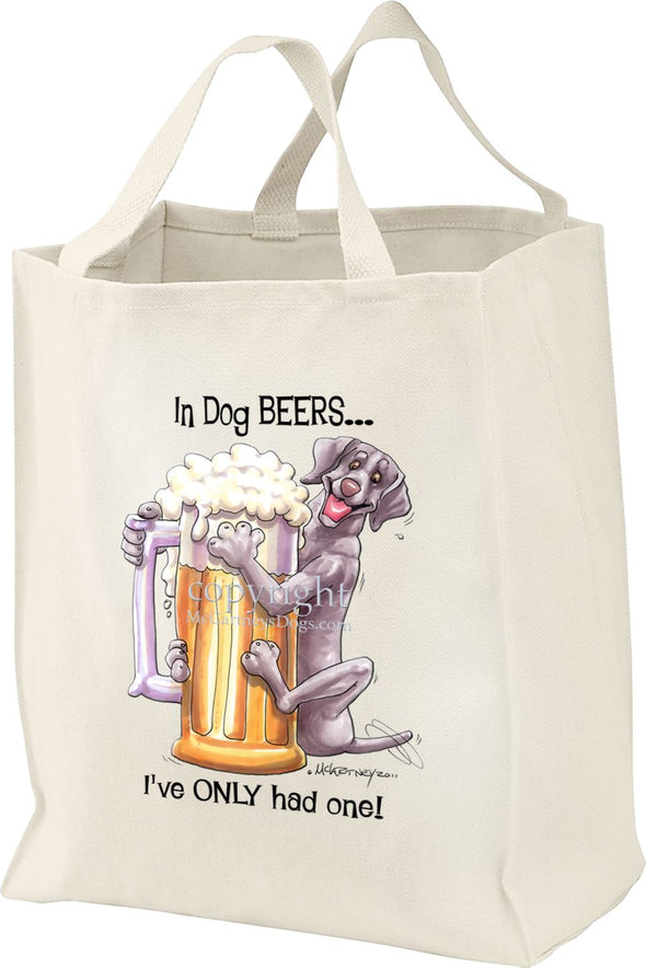 Weimaraner - Dog Beers - Tote Bag