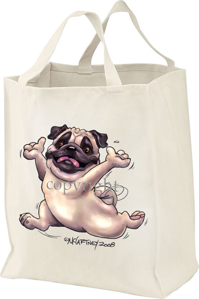Pug - Happy Dog - Tote Bag