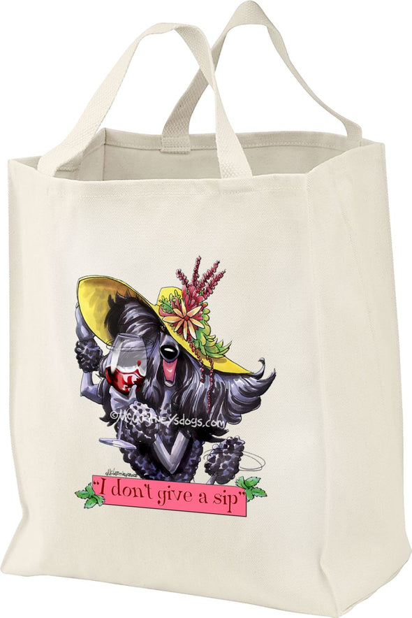 Poodle  Black - Dont Give A Sip - Mike's Faves - Tote Bag