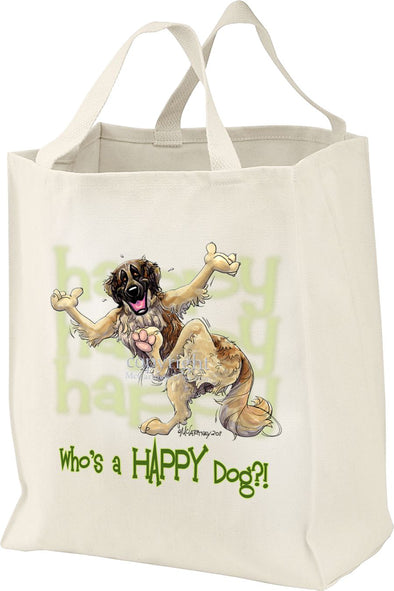 Leonberger - Who's A Happy Dog - Tote Bag