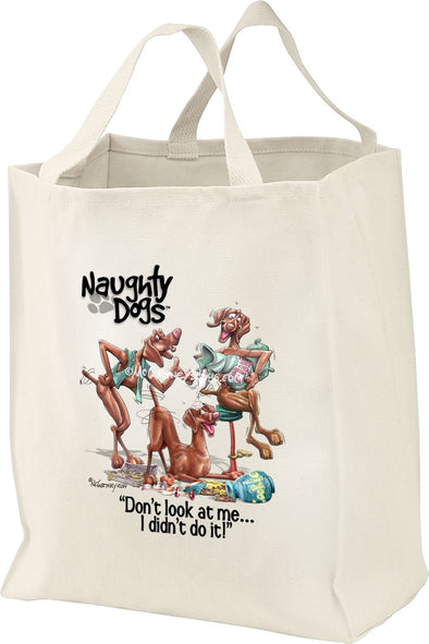 Vizsla - Naughty Dogs - Mike's Faves - Tote Bag