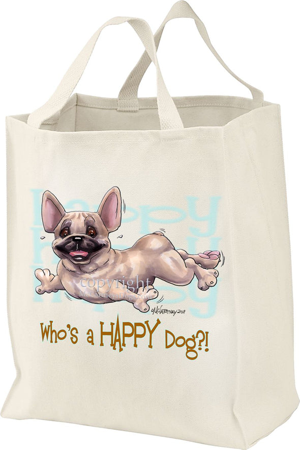 French Bulldog - Who's A Happy Dog - Tote Bag