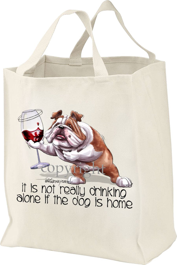 Bulldog - It's Not Drinking Alone - Tote Bag