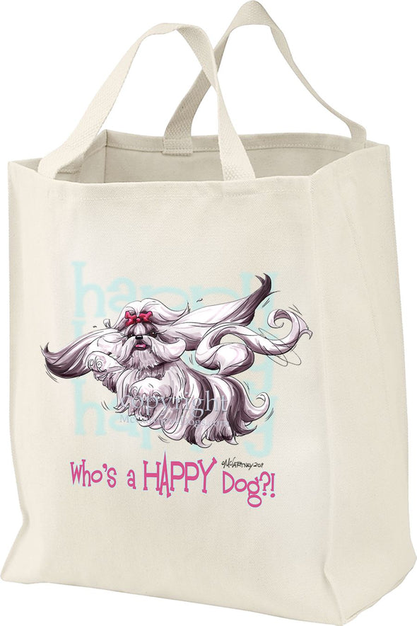 Shih Tzu - Who's A Happy Dog - Tote Bag