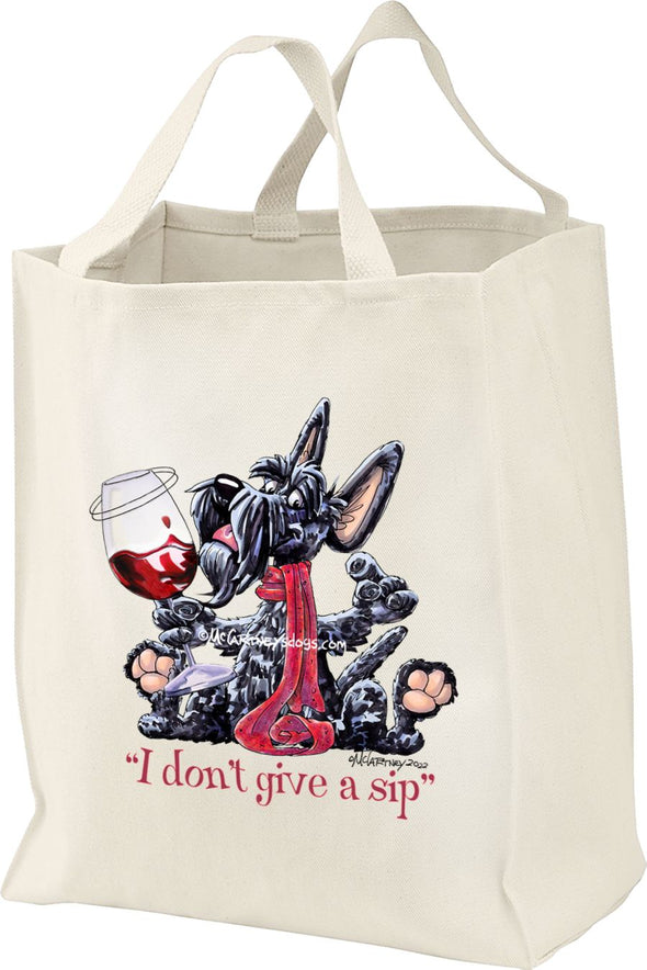 Scottish Terrier - I Don't Give a Sip - Tote Bag