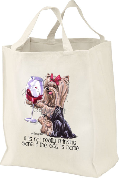 Yorkshire Terrier - It's Not Drinking Alone - Tote Bag