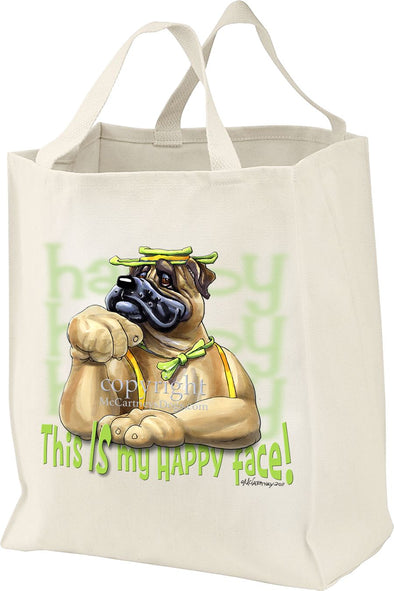 Bullmastiff - Who's A Happy Dog - Tote Bag