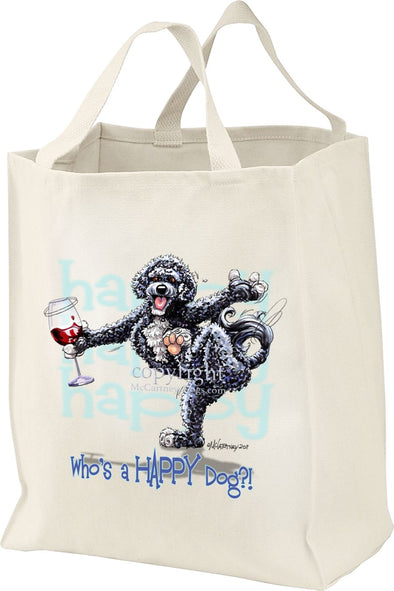 Portuguese Water Dog - Who's A Happy Dog - Tote Bag