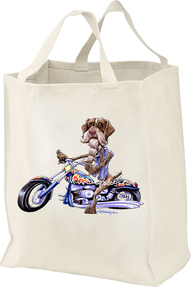 German Wirehaired Pointer - Biker - Mike's Faves - Tote Bag