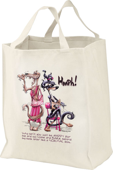Saluki - Be Happy Hmph - Mike's Faves - Tote Bag