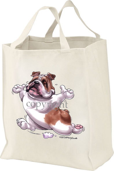 Bulldog - Happy Dog - Tote Bag