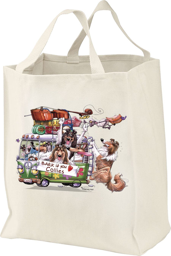 Collie - Bark If You Love Dogs - Tote Bag