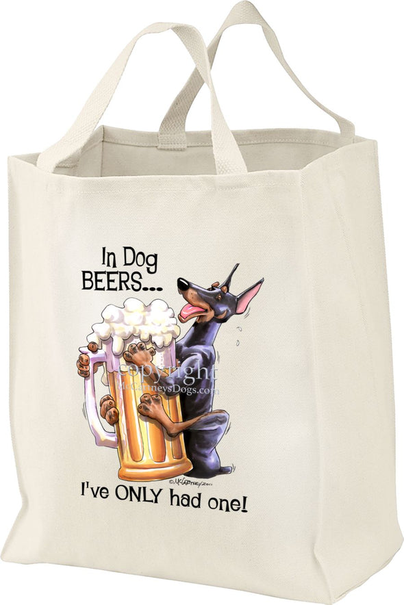Doberman Pinscher - Dog Beers - Tote Bag