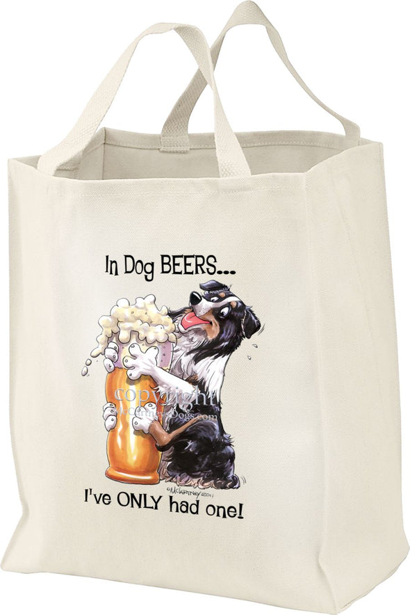 Australian Shepherd  Black Tri - Dog Beers - Tote Bag