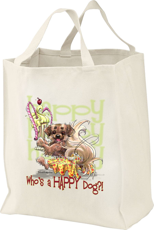 Tibetan Spaniel - Who's A Happy Dog - Tote Bag