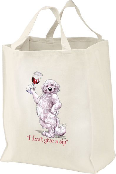 Great Pyrenees - I Don't Give a Sip - Tote Bag