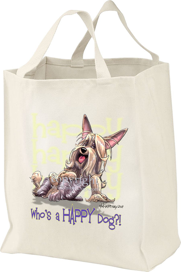 Silky Terrier - Who's A Happy Dog - Tote Bag