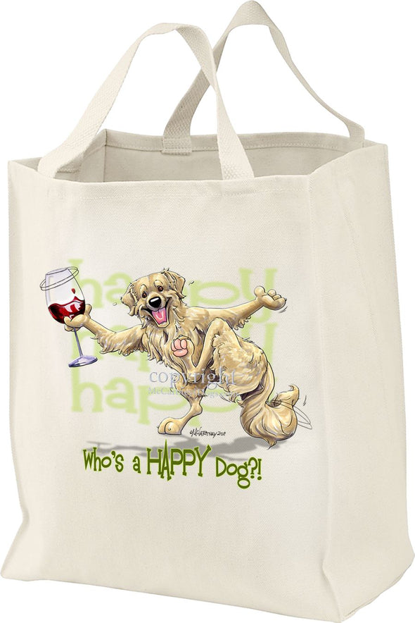 Golden Retriever - Who's A Happy Dog - Tote Bag