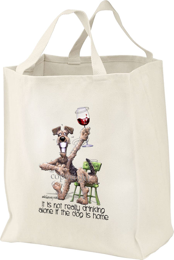 Airedale Terrier - It's Not Drinking Alone - Tote Bag
