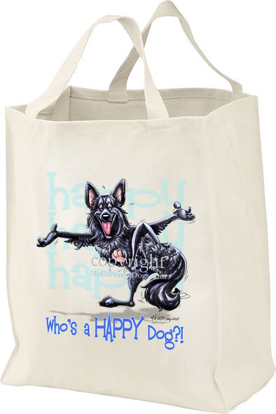 Belgian Sheepdog - Who's A Happy Dog - Tote Bag