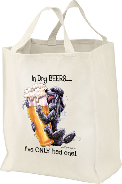 Poodle  Black - Dog Beers - Tote Bag