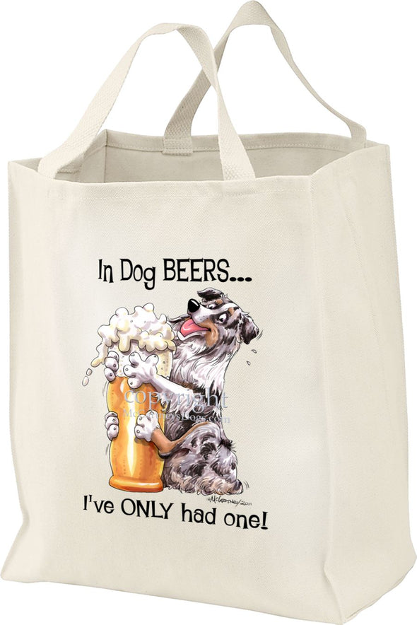 Australian Shepherd  Blue Merl - Dog Beers - Tote Bag