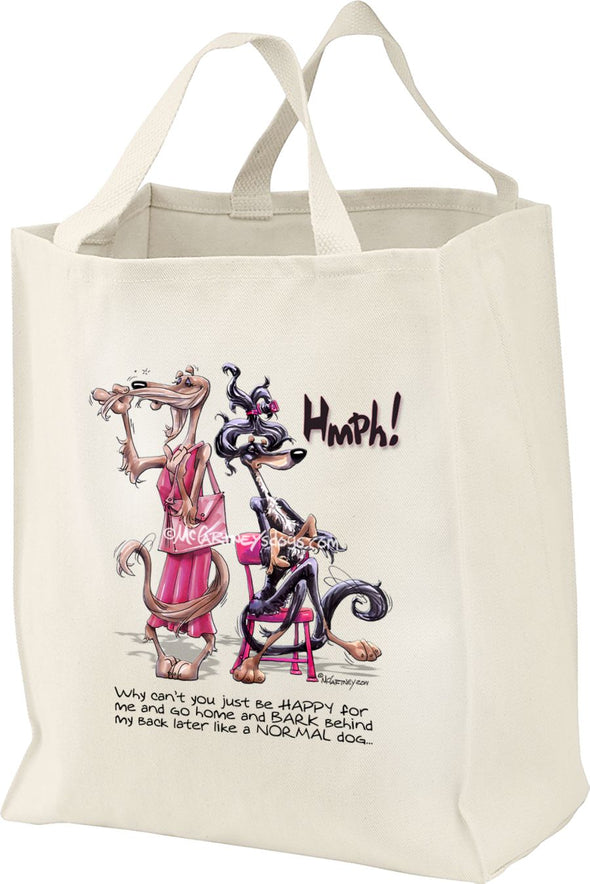 Saluki - Hmpf Be Happy - Mike's Faves - Tote Bag
