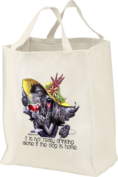 Poodle  Black - It's Not Drinking Alone - Tote Bag
