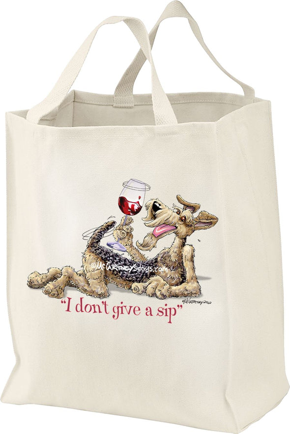 Airedale Terrier - I Don't Give a Sip - Tote Bag