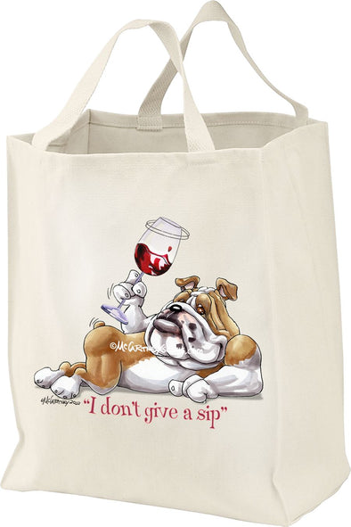 Bulldog - I Don't Give a Sip - Tote Bag
