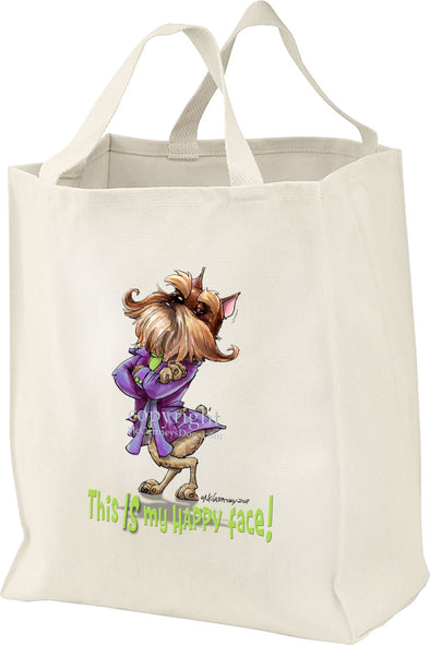 Brussels Griffon - Who's A Happy Dog - Tote Bag