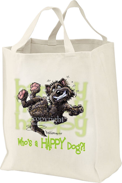 Cairn Terrier - Who's A Happy Dog - Tote Bag