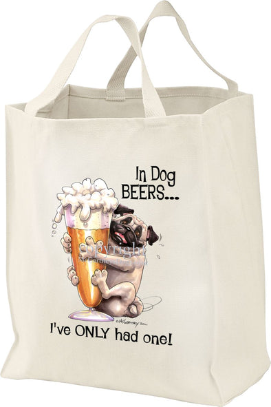 Pug - Dog Beers - Tote Bag
