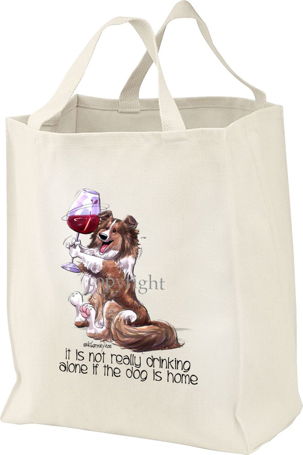 Shetland Sheepdog - It's Not Drinking Alone - Tote Bag