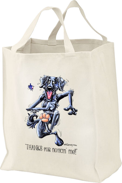Flat Coated Retriever - Noticing Me - Mike's Faves - Tote Bag