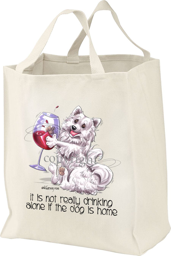American Eskimo Dog - It's Not Drinking Alone - Tote Bag