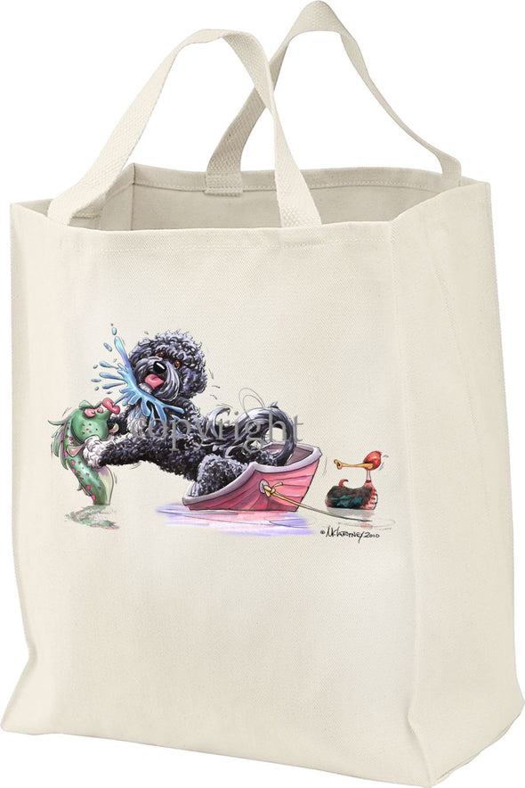 Portuguese Water Dog - Fish Squirting - Mike's Faves - Tote Bag
