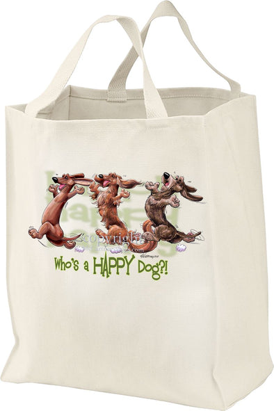 Dachshund - Group - Who's A Happy Dog - Tote Bag