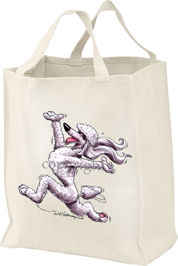 Poodle  White - Happy Dog - Tote Bag