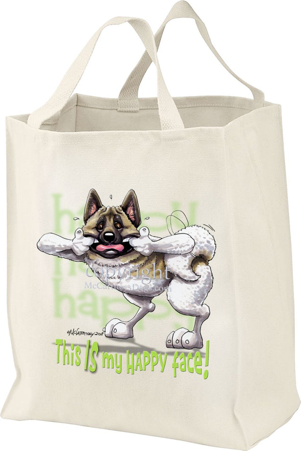 Akita - Who's A Happy Dog - Tote Bag