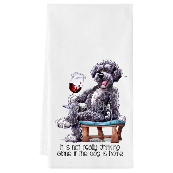 Portuguese Water Dog - It's Not Drinking Alone - Towel