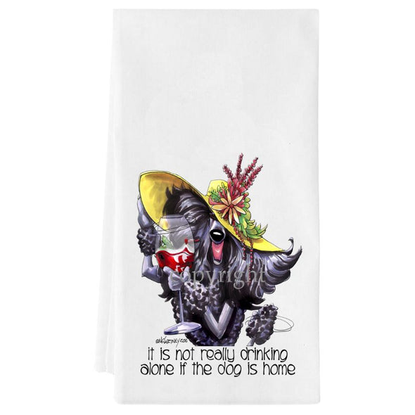 Poodle  Black - It's Not Drinking Alone - Towel