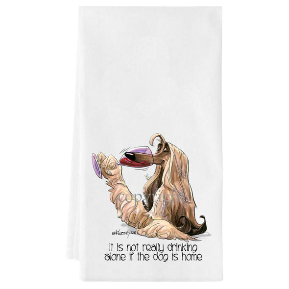Afghan Hound - It's Not Drinking Alone - Towel