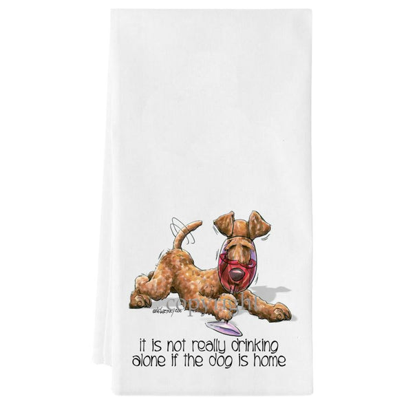 Irish Terrier - It's Not Drinking Alone - Towel